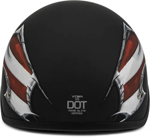 Miniatura 4 de VCAN Cruiser Patriotic Eagle USA Graphics - Casco para motocicleta