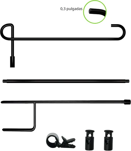 Miniatura 7 de Soporte para asta de bandera de jardín, banderas de jardín para exteriores con tapón de bandera y clip, pintura impermeable con recubrimiento