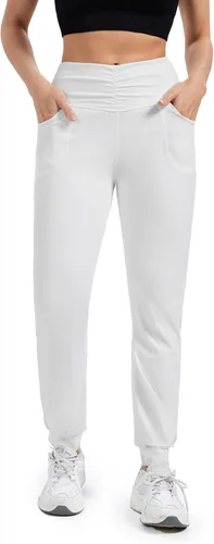 Blaosn Pantalones deportivos fluidos para mujer con bolsillos, pantalones deportivos de yoga, entrenamiento, leggings casuales para descansar, ropa
