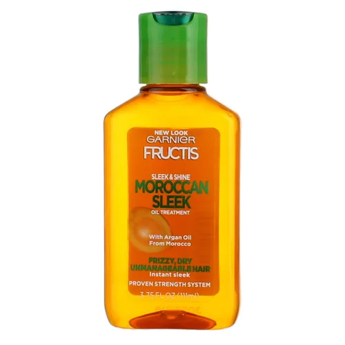 Miniatura 15 de Garnier Fructis Sleek & Shine Champú, acondicionador + set de aceite de argán marroquí para cabello rizado y seco, aceite de argán (3 artículos), 1