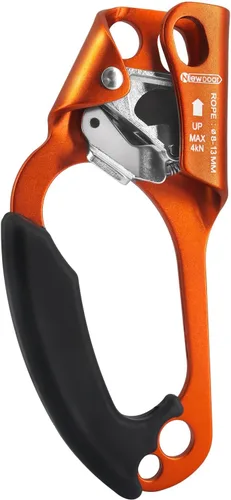 Miniatura 14 de NewDoar Certificado UIAA y CE - Ascendedor de mano para escalada en roca, arborista, equipo de rapel para cuerda de 8~13MM Gris-Derecho