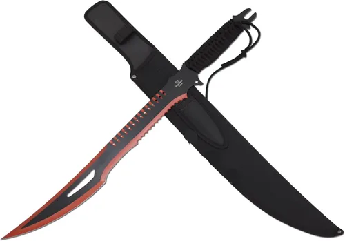 Miniatura 23 de Snake Eye Tactical - Espada de fantasía con funda de nailón, machete para exteriores y camping Plateado negro