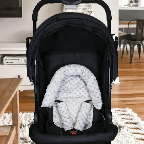 Miniatura 4 de Reposacabezas y fundas para correa para asiento de bebé, soporte para la cabeza y funda para el cuello del asiento de automóvil, almohada de apoyo