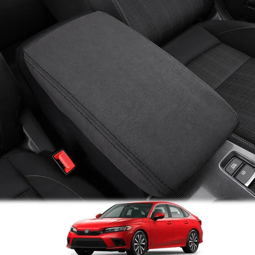Rifoda Funda para reposabrazos de consola central Civic de 11ª generación, adecuada para Honda Civic Sedan Hatchback LX EX EX-L Sport Touring 2022,
