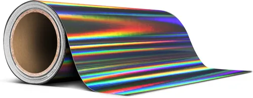 Miniatura 6 de VViViD Rollo de cinta adhesiva de vinilo holográfico negro Lazer cromado (1 pulgada x 20 pies)
