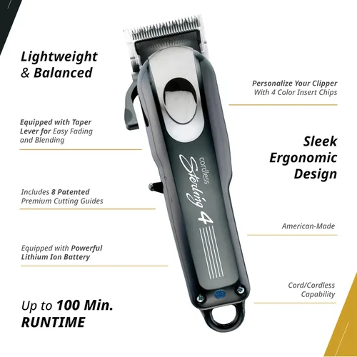 Miniatura 3 de Wahl Professional - Sterling 4 - Cortapelos inalámbricos para hombres y mujeres - Herramientas profesionales de corte de pelo de calidad de peluquero