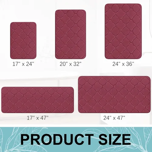 Miniatura 9 de OLANLY Alfombra de baño de espuma viscoelástica de 36 x 24 pulgadas, ultra suave y absorbente, antideslizante, cómoda, lavable a máquina, alfombra