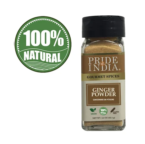 Miniatura 2 de Pride of India – Jengibre Fino Molido – Especia Gourmet – Se Mezcla Bien – Bueno para Cocinar/Hornear/Té y Más – Sin Aditivos – Polvo de Raíz Fresca