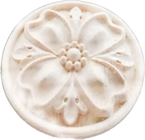 Miniatura 8 de 4 piezas de apliques de madera redondos para decoración de muebles de puerta de cama, decoración de gabinete de madera, decoración de muebles sin 8