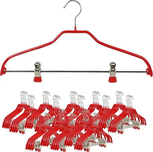 Miniatura 18 de Mawa by Reston Lloyd Silhouette Series - Percha antideslizante para ahorrar espacio con clips para pantalones, estilo 40/FK, juego de 5, color blanco
