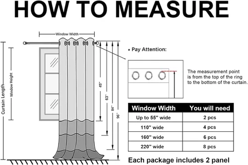 Miniatura 7 de JIUZHEN - Cortinas de terciopelo gris de 63 pulgadas opacas para sala de estar - Cortinas gruesas de terciopelo con ojales para ventana