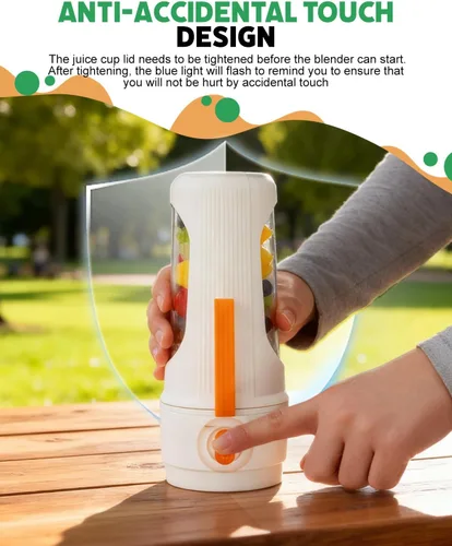 Miniatura 4 de Licuadora portátil para batidos, licuadora personal apta para lavavajillas para batidos y jugos frescos, botella portátil de 15 onzas sin BPA con 12