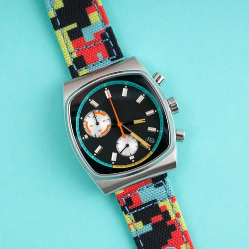 Miniatura 107 de StrapHabit Correa de reloj de liberación rápida, correa de reloj de tela de vela, dos longitudes, correa de reloj de piel de nailon, 0.748 in, 0.787
