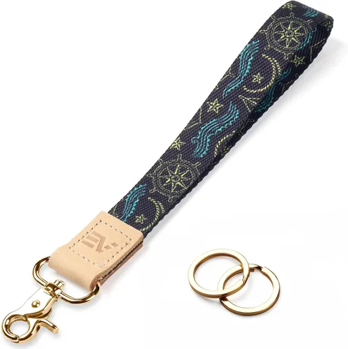 Miniatura 17 de EcoVision - Llaveros lindos con correa para llaves, llavero de muñeca para mujer, correa de insignia con 2 argollas para llaves