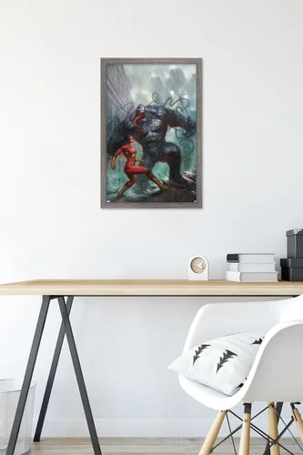 Miniatura 6 de Trends International Marvel Comics-Spider-Woman-Venom #161 - Póster de pared, 14.725 x 22.375 pulgadas, versión enmarcada de madera de granero