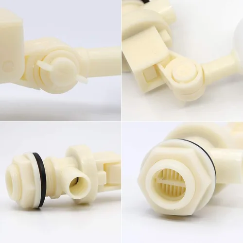 Miniatura 6 de Válvula de flotador de 3/4 pulgadas, paquete de 2 válvulas de bola de flotador de agua con brazo ajustable y filtro para fuente, canal de agua