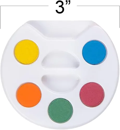 Miniatura 3 de Paquete de 24 mini pintura de acuarela, kit de mini paleta de pintura de 5 colores a granel con pinceles, recuerdos de fiesta artística para niños