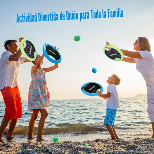 Miniatura 7 de Bouncy Paddle Ball Game for Kids with EVA Foam Trampoline Paddles and Balls, Stringy Ball Toss and Catch Set for Indoor Outdoor Beach Pool Backyard