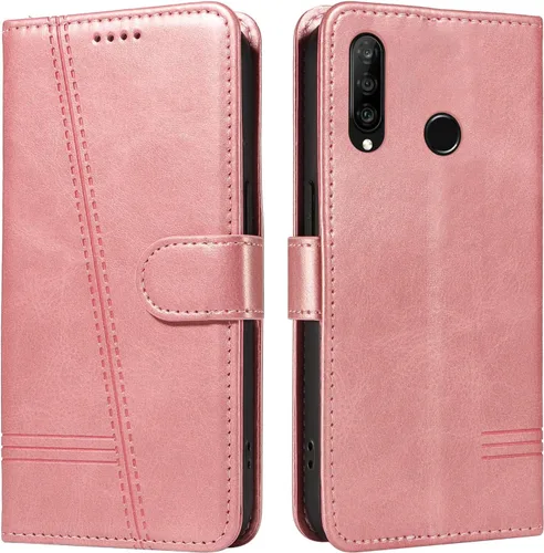 Miniatura 14 de Funda con tapa para Huawei Nova Lite 3, protección de 360 grados, a prueba de golpes, de piel sintética, con función atril y 3 ranuras