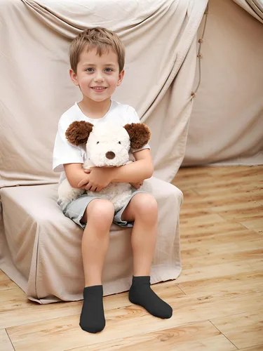 Miniatura 6 de URATOT 24 pares de calcetines de corte bajo para niños Calcetines tobilleros atléticos de media amortiguación para niños o niñas