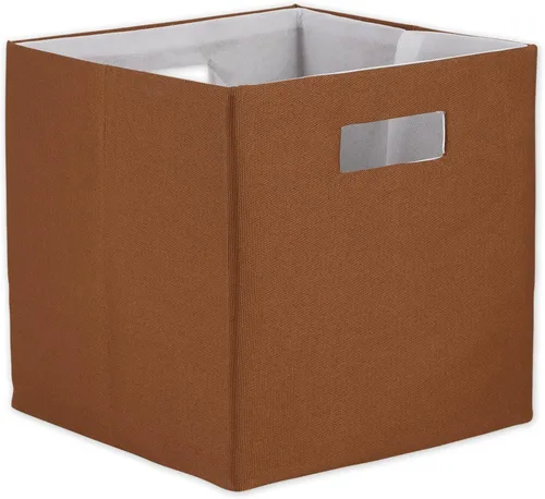Miniatura 13 de DII Cubo de almacenamiento plegable de poliéster, sólido, ligero y duradero, cuadrado pequeño, 11x11x11 pulgadas, aguamarina