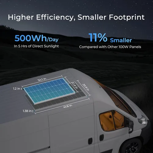 Miniatura 3 de Renogy Panel Solar de 100 Vatios 12 Voltios, Cargador de Alta Eficiencia de Módulo PV Monocristalino para RV, Marina, Techo, Granja, Batería y Otras