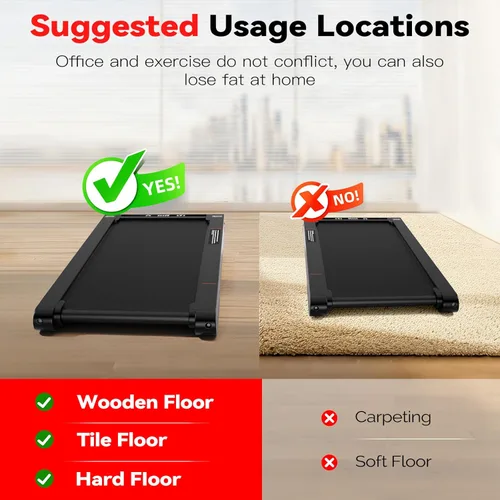 Miniatura 7 de Sperax Walking Treadmill Pad with APP, 3 in 1 Under Desk Treadmill, 400W Low Noise Walking Vibration Pad with Remote Control,Portable Treadmills for