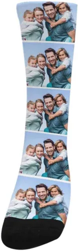 Miniatura 3 de Calcetines personalizados con foto familiar para hombres y mujeres, carga tu imagen familiar única y memorable
