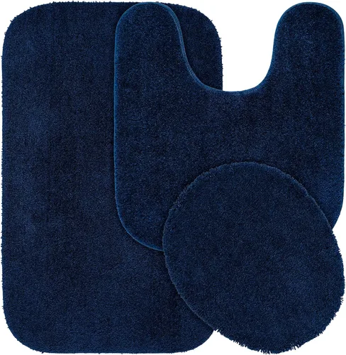 Miniatura 96 de Garland Rug 2 alfombras de baño tradicionales de nailon lavables color morado (17 x 24 pulgadas, 21 x 34 pulgadas), suaves, absorbentes y elegantes