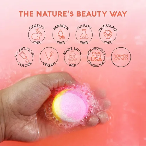 Miniatura 5 de Nature's Beauty Juego de regalo de bomba de baño desintoxicante de jengibre naranja, bomba de spa de lujo con aroma cítrico + aroma a pachulí