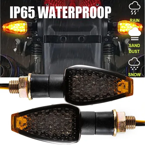 Miniatura 4 de Mini luz de flecha para motocicleta, luces intermitentes de 0.394 in, indicador LED universal para motocicleta, lámpara ámbar intermitente