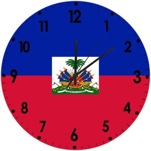 Miniatura 584 de Cheyan Reloj de pared con bandera de Canadá de 12 pulgadas, silencioso, sin tictac, de PVC, funciona con pilas, reloj redondo decorativo, regalo