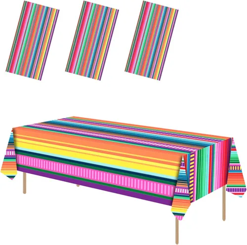 Miniatura 10 de 3 Pcs 6 7 Birthday Party Decorations 67 Disposable Plastic Tablecloth, Black White Retro Psychedelic Themed Disposable Table Cover for Birthday