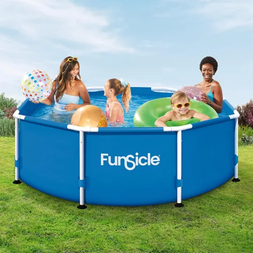 Miniatura 3 de Funsicle Actividad 8' x 30" Piscina redonda sobre el suelo, incluye bomba de filtro FiltraBoost 400 GPH con AutoSkimmer, cartucho de filtro tipo I