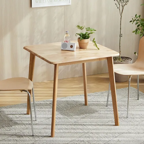 Miniatura 13 de Livinia Canberra 47.2" Mesa de comedor rectangular de madera/Mesa de cocina de roble malayo moderno de mediados de siglo (roble natural) Solo mesa