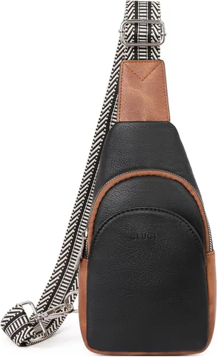 Miniatura 7 de CLUCI Bolso bandolera pequeño para mujer, bolsos cruzados de cuero vegano para mujer, riñoneras con correa de guitarra