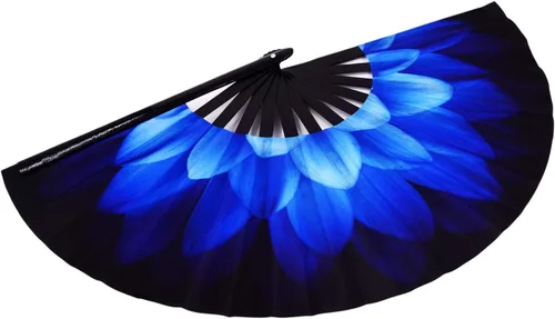 Miniatura 7 de Rave Fans - Ventilador de mano plegable grande para baile de línea, grandes abanicos de aplausos plegables para baile, festival de música, fiesta