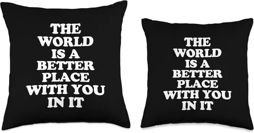 Miniatura 3 de The World Is A Better Place With You In It - Mental Health Throw Pillow