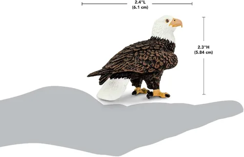 Miniatura 3 de Safari Ltd. Figura de águila calva - Figura de ave realista de 6 cm - Juguete educativo para niños, niñas y niños de 3 años en adelante