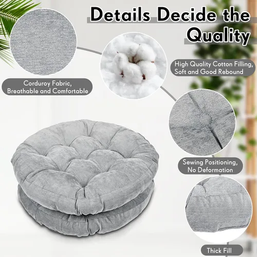 Miniatura 4 de Almohadas de suelo Jerify 22 x 22 Pulgadas Redondas Cuadradas Grandes Almohada de meditación de suelo para salón de clases Meditación para adultos