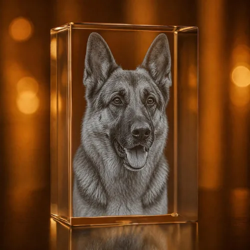 Miniatura 3 de Rectángulo de fotos de cristal grabado en 3D personalizado Recuerdo grabado con láser personalizado Regalo Decoración Regalo conmemorativo