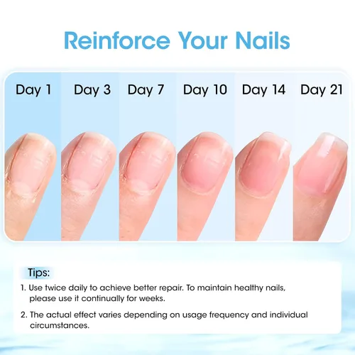 Miniatura 4 de GELLEN Fortalecedor de uñas con aroma a océano, suero de crecimiento de reparación de uñas Pro Care 8 en 1 para uñas finas y dañadas, acabado claro