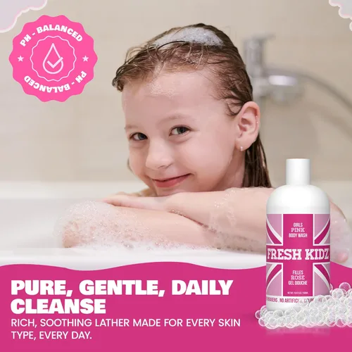 Miniatura 6 de Fresh Kidz Gel de baño de 16.9 onzas líquidas y 2 desodorantes en rollo de 1.86 onzas líquidas para niños y adolescentes - Conjunto rosa para niñas