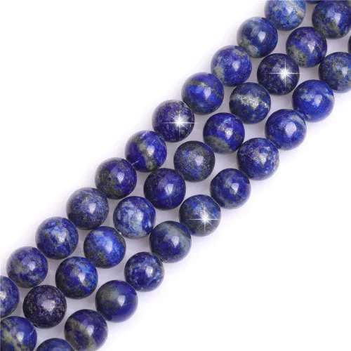 Miniatura 85 de GEM-Inside - Cuentas redondas de ágata de ónix azul claro natural de 0.394 pulgadas (0.394 in) con agujero grande para hacer joyas, suministros