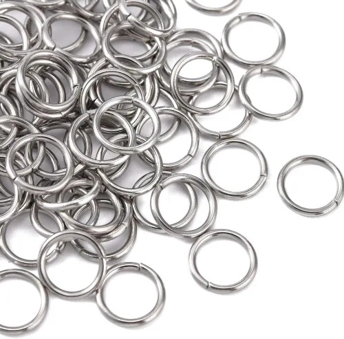 Miniatura 20 de HDSupplies 100 piezas - 4mm de argollas de acero inoxidable 304 de tono negro - Calibre 22 (espesor de 0.6mm)