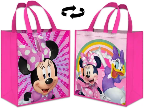 Miniatura 3 de Disney Juego de manta de forro polar de Minnie Mouse para niñas, paquete con manta de Minnie de 45 x 60 pulgadas, bolsa de mano, calcomanías y más