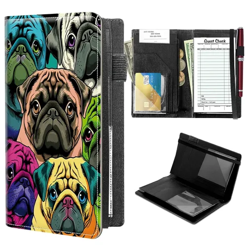 Miniatura 12 de Libretas de alto volumen para camareros, libro de servidor Forest Moon con 2 bolsillos expandibles de 9 x 5, libro de mesera lindo con bolsillo