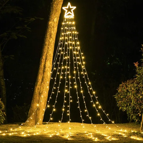 Miniatura 17 de Cadena de Luces de Navidad que Cambian de Color, 335 LED RGB con Control Remoto y Temporizador, Luces de Árbol de Navidad Impermeables