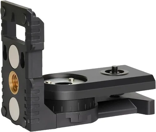Adaptador de nivel láser en forma de L de nivel láser - Base giratoria magnética Huepar para montaje en pared y techo, alternativa a una rosca