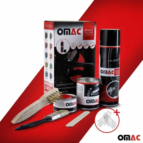 Miniatura 4 de OMAC Pinza de freno a base de epoxi Kit de pintura para coche Texas Red Matt High Temp Texas Red (Matt) RAL:3020